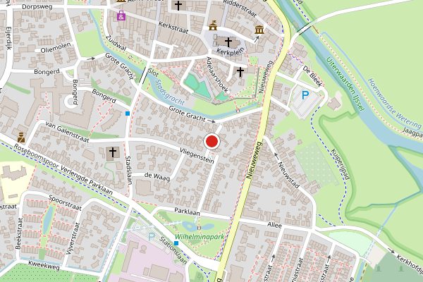 Brandweer-melding op Vliegenstein, Hattem op 28 juni, kaart-overzicht