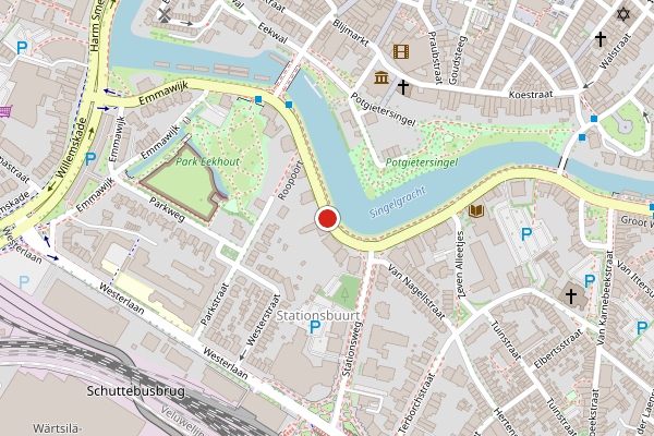 Brandweer-melding op Burgemeester van Roijensingel, Zwolle op 28 juni, kaart-overzicht