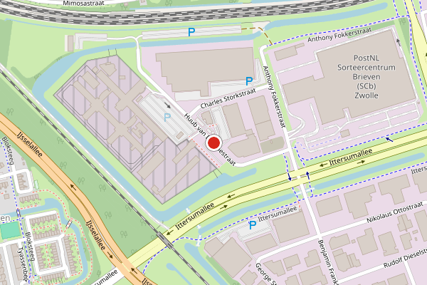 Brandweer-melding op Huub van Doornestraat, Zwolle op 28 juni, kaart-overzicht