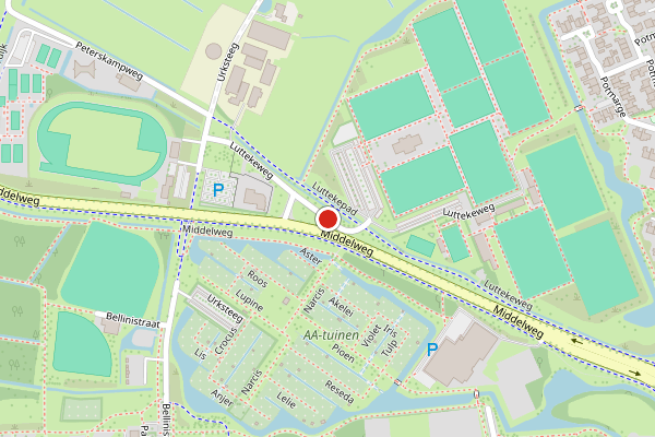 Brandweer-melding op Luttekeweg, Zwolle op 29 juni, kaart-overzicht