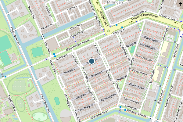 Politie-melding op Raaigras, Zwolle op 1 juli, kaart-overzicht