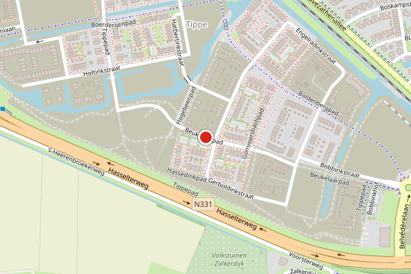Brandweer-melding op Beukelaarpad, Zwolle op 2 juli, kaart-overzicht