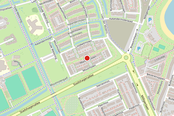 Brandweer-melding op Marmermolen, Zwolle op 2 juli, kaart-overzicht