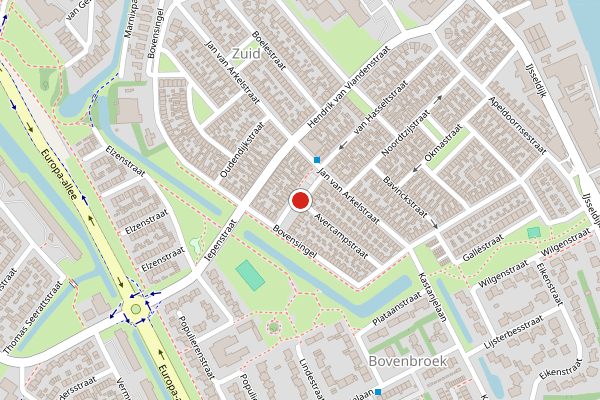 Brandweer-melding op Tholenstraat, Kampen op 3 juli, kaart-overzicht