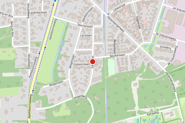 Brandweer-melding op Eikenlaan, Hattem op 6 juli, kaart-overzicht