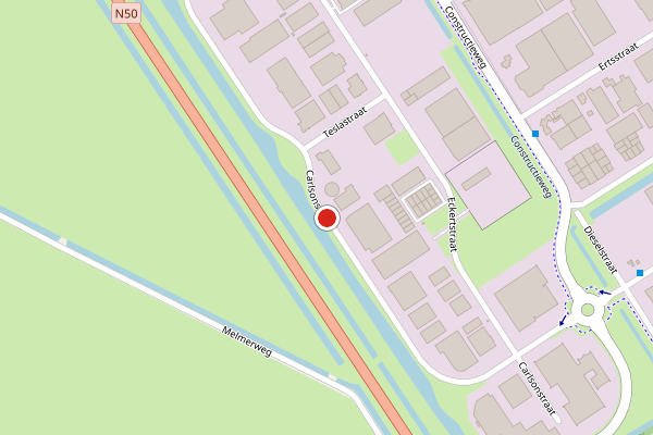 Brandweer-melding op Carlsonstraat, Kampen op 6 juli, kaart-overzicht