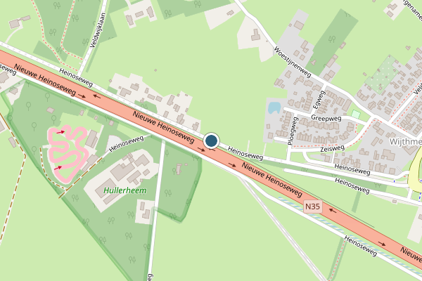 Politie-melding op Heinoseweg, Zwolle op 7 juli, kaart-overzicht