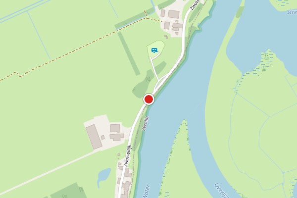 Brandweer-melding op Zwolsedijk, Hasselt op 9 juli, kaart-overzicht