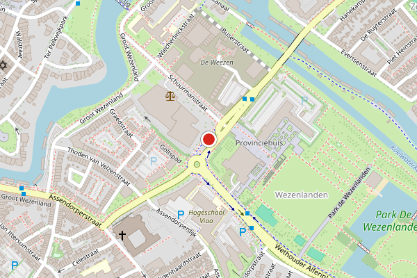 Brandweer-melding op Luttenbergstraat, Zwolle op 9 juli, kaart-overzicht