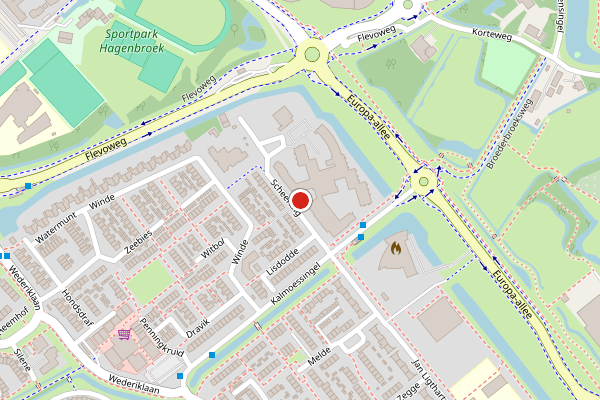 Brandweer-melding op Vijverhof, Kampen op 10 juli, kaart-overzicht