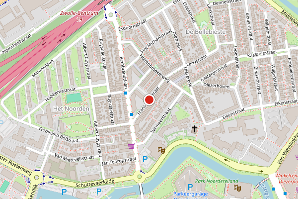 Brandweer-melding op Frans Halsstraat, Zwolle op 10 juli, kaart-overzicht
