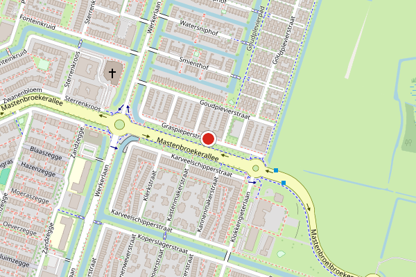 Brandweer-melding op Graspieperstraat, Zwolle op 10 juli, kaart-overzicht