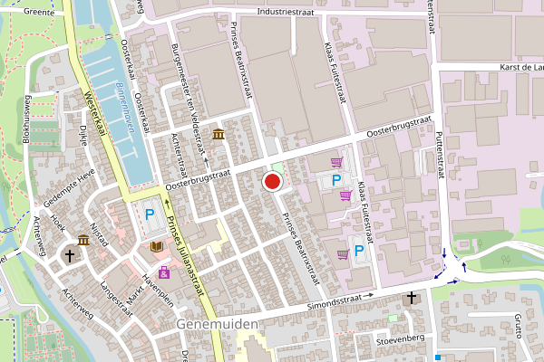 Brandweer-melding op Prinses Beatrixstraat, Genemuiden op 10 juli, kaart-overzicht