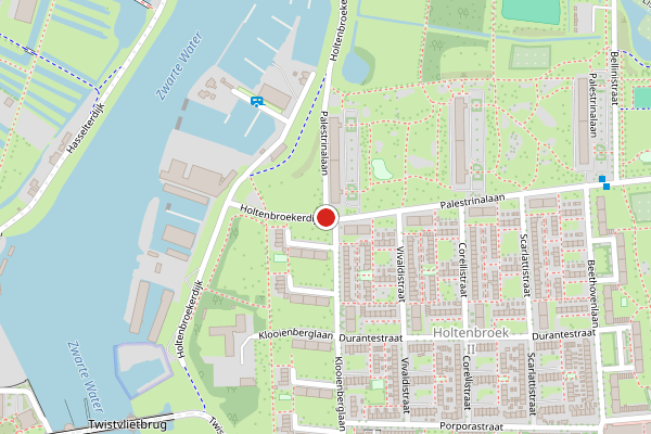 Brandweer-melding op Holtenbroekerdijk, Zwolle op 12 juli, kaart-overzicht