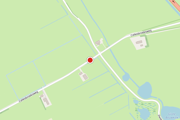 Brandweer-melding op Cellesbroeksweg, Kampen op 13 juli, kaart-overzicht
