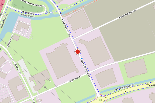 Brandweer-melding op Ravensburgstraat, Zwolle op 13 juli, kaart-overzicht