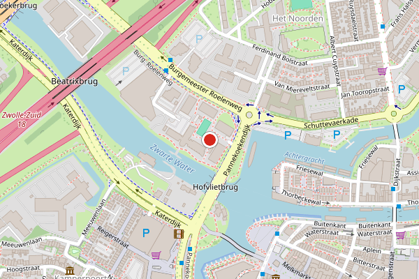 Brandweer-melding op Talentenplein, Zwolle op 13 juli, kaart-overzicht
