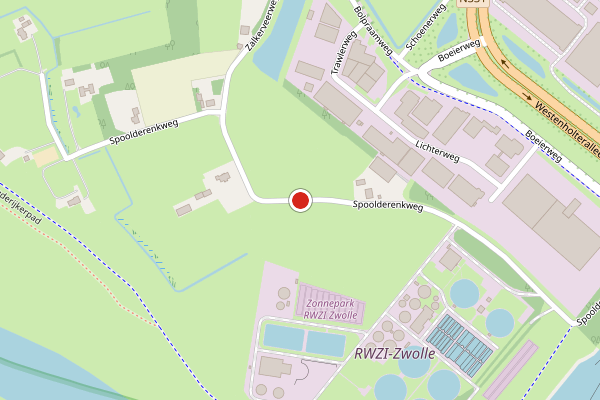 Brandweer-melding op Spoolderenkweg, Zwolle op 14 juli, kaart-overzicht