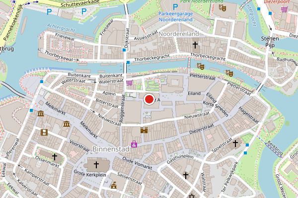 Brandweer-melding op Kleine A, Zwolle op 16 juli, kaart-overzicht