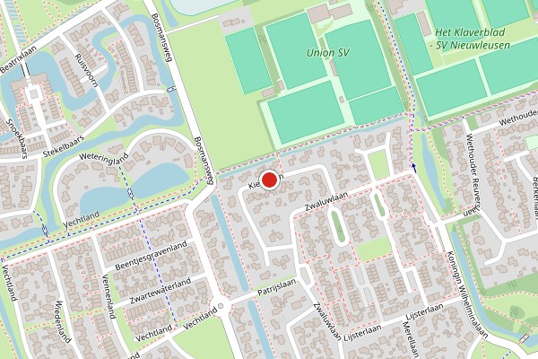 Brandweer-melding op Kievitlaan, Nieuwleusen op 17 juli, kaart-overzicht