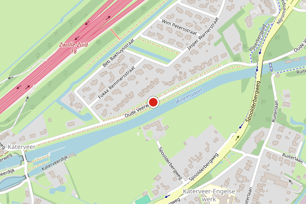 Brandweer-melding op Oude Veerweg, Zwolle op 17 juli, kaart-overzicht