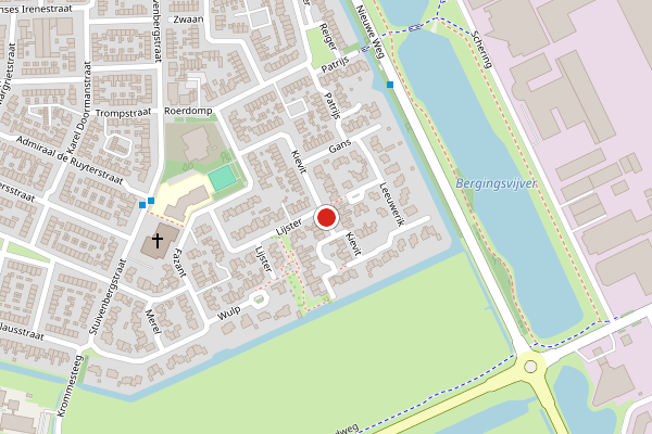 Brandweer-melding op Kievit, Genemuiden op 17 juli, kaart-overzicht