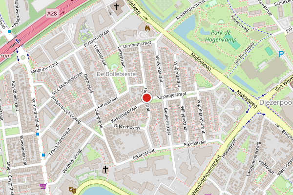 Brandweer-melding op Iepenstraat, Zwolle op 19 juli, kaart-overzicht