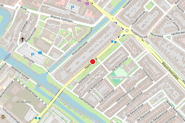 Brandweer-melding op Hanekamp, Zwolle op 22 juli, kaart-overzicht
