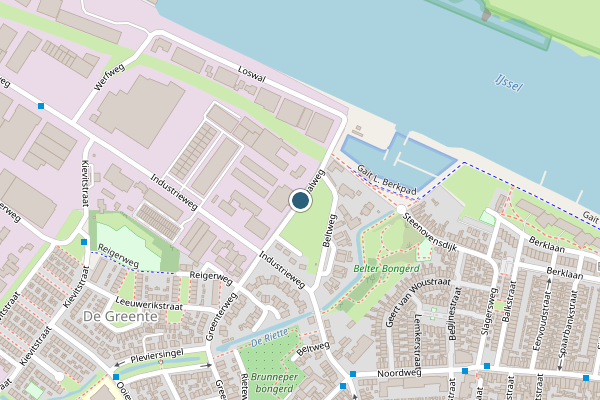 Politie-melding op Loswalweg, Kampen op 23 juli, kaart-overzicht