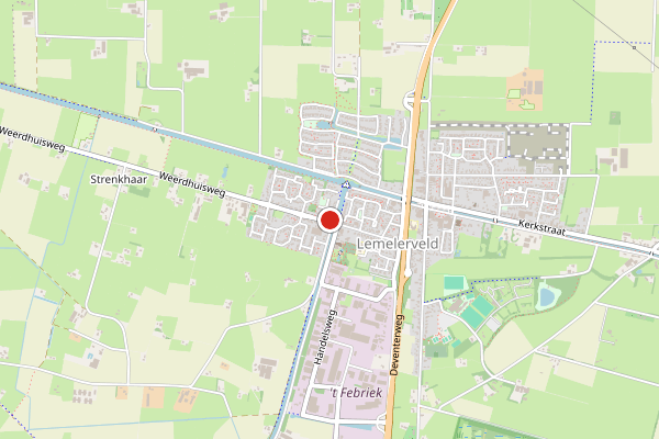 Brandweer-melding op Lemelerveld op 23 juli, kaart-overzicht