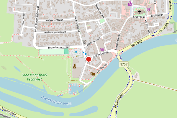 Brandweer-melding op Raadhuisstraat, Dalfsen op 24 juli, kaart-overzicht