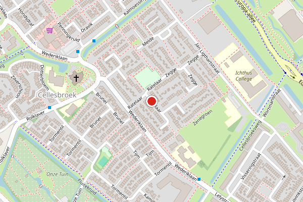 Brandweer-melding op Ratelaar, Kampen op 25 juli, kaart-overzicht