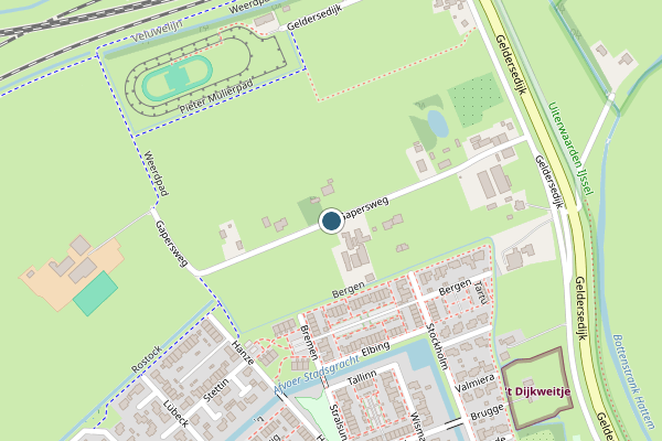 Politie-melding op Gapersweg, Hattem op 29 juni, kaart-overzicht