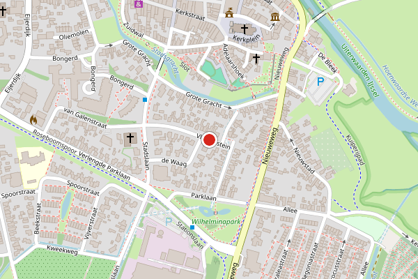 Brandweer-melding op Vliegenstein, Hattem op 28 juni, kaart-overzicht