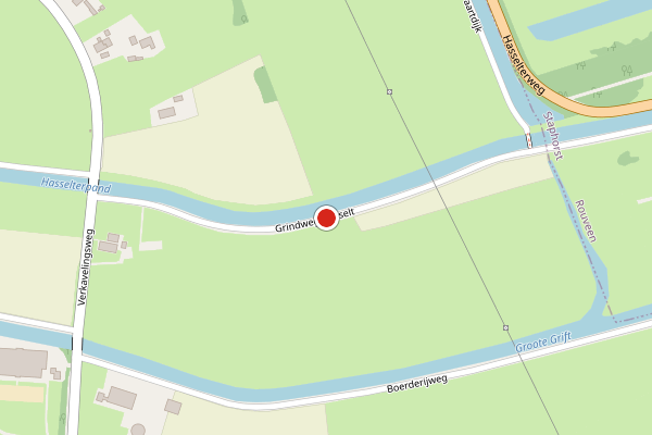 Brandweer-melding op Grindweg, Hasselt op 14 juli, kaart-overzicht