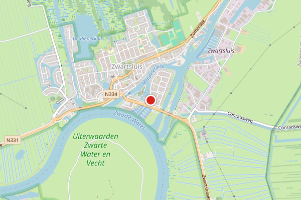 Brandweer-melding op Zwartsluis op 13 juli, kaart-overzicht