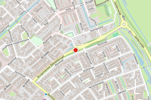 Brandweer-melding op Burg Bijleveldsingel, Hattem op 19 juni, kaart-overzicht