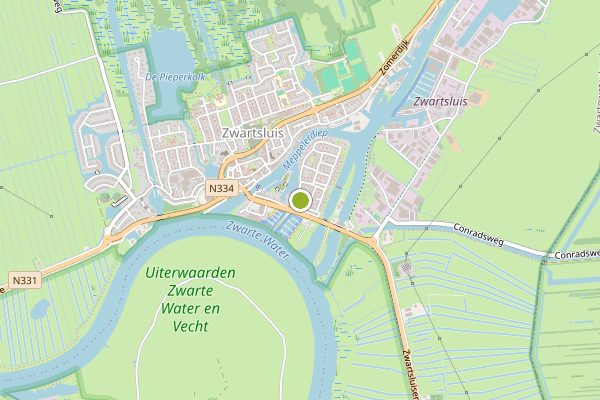 Ambulance-melding op Zwartsluis op 30 juli, kaart-overzicht