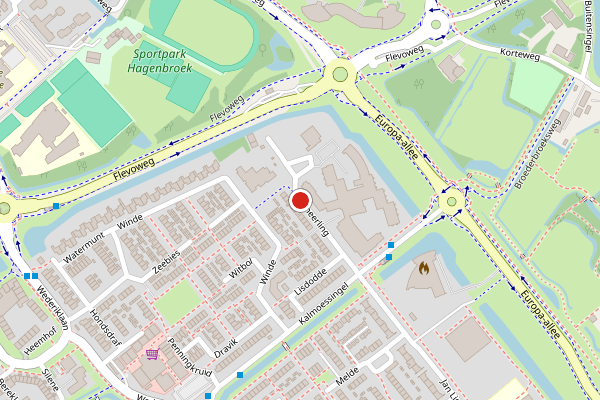 Brandweer-melding op Scheerling, Kampen op 31 juli, kaart-overzicht