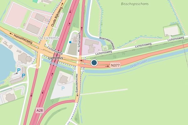 Politie-melding op N 377, Zwolle op 31 juli, kaart-overzicht