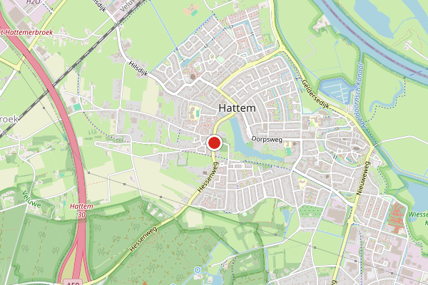Brandweer-melding op de Veste-Tinnenborg, Hattem op 1 augustus, kaart-overzicht