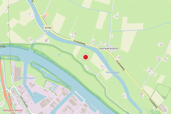 Brandweer-melding op Kampen op 3 augustus, kaart-overzicht
