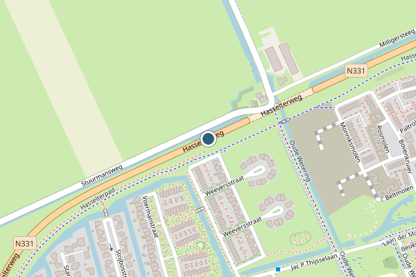 Politie-melding op Hasselterweg, Zwolle op 3 augustus, kaart-overzicht
