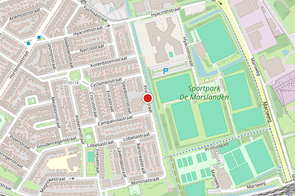 Brandweer-melding op Primulastraat, Zwolle op 3 augustus, kaart-overzicht