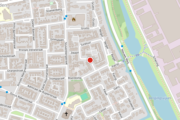 Brandweer-melding op Tureluur, Genemuiden op 5 augustus, kaart-overzicht