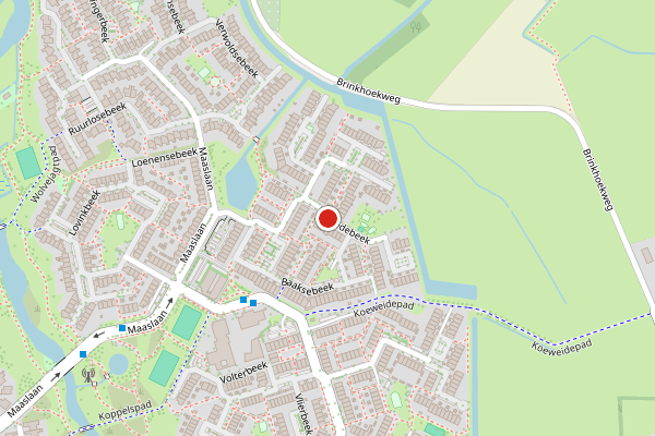 Brandweer-melding op Bredebeek, Zwolle op 5 augustus, kaart-overzicht
