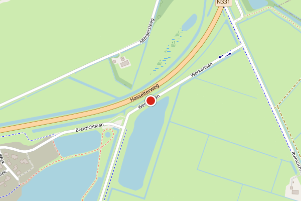 Brandweer-melding op Werkerlaan, Zwolle op 2 juni, kaart-overzicht