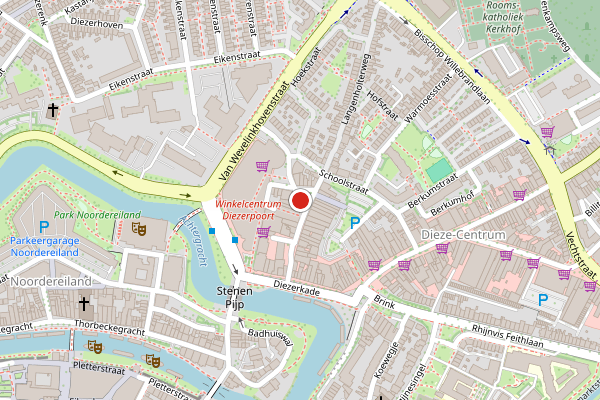 Brandweer-melding op Diezerplein, Zwolle op 1 juni, kaart-overzicht
