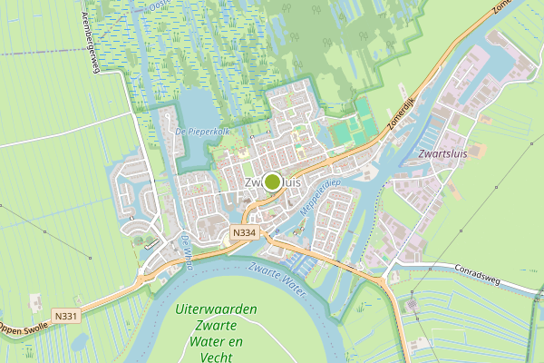 Ambulance-melding op Zwartsluis op 23 mei, kaart-overzicht