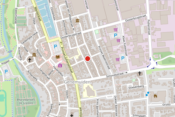 Brandweer-melding op Nieuwstraat, Genemuiden op 20 mei, kaart-overzicht